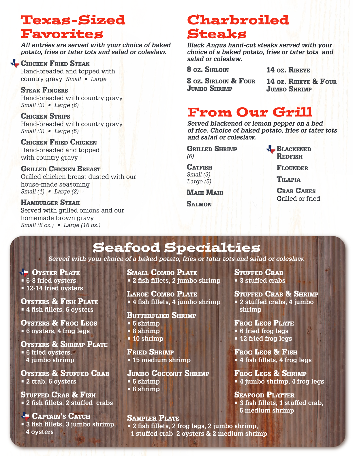 Catfish Haven Menu Favorites