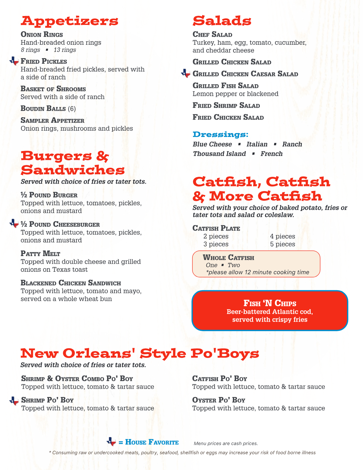 Catfish Haven Menu Appetizers